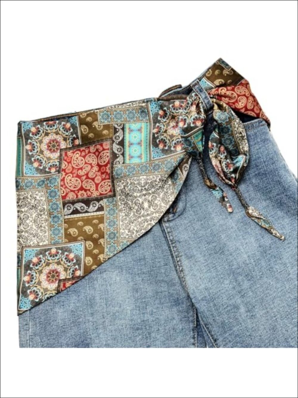Satin Skinny Scarf Belt Wrap Floral Sash Necktie Neckerchief Women